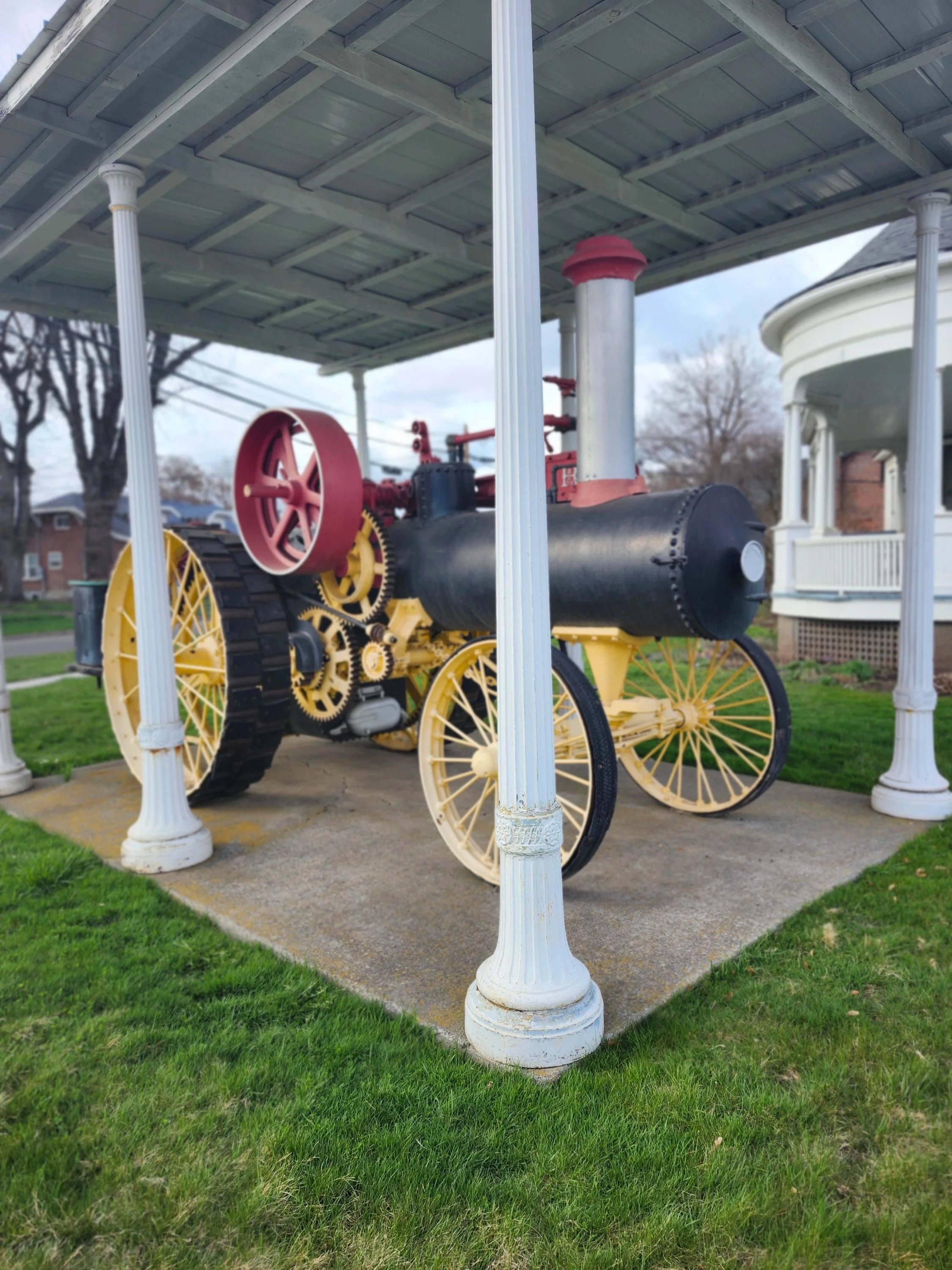 Tractor in front of the museum