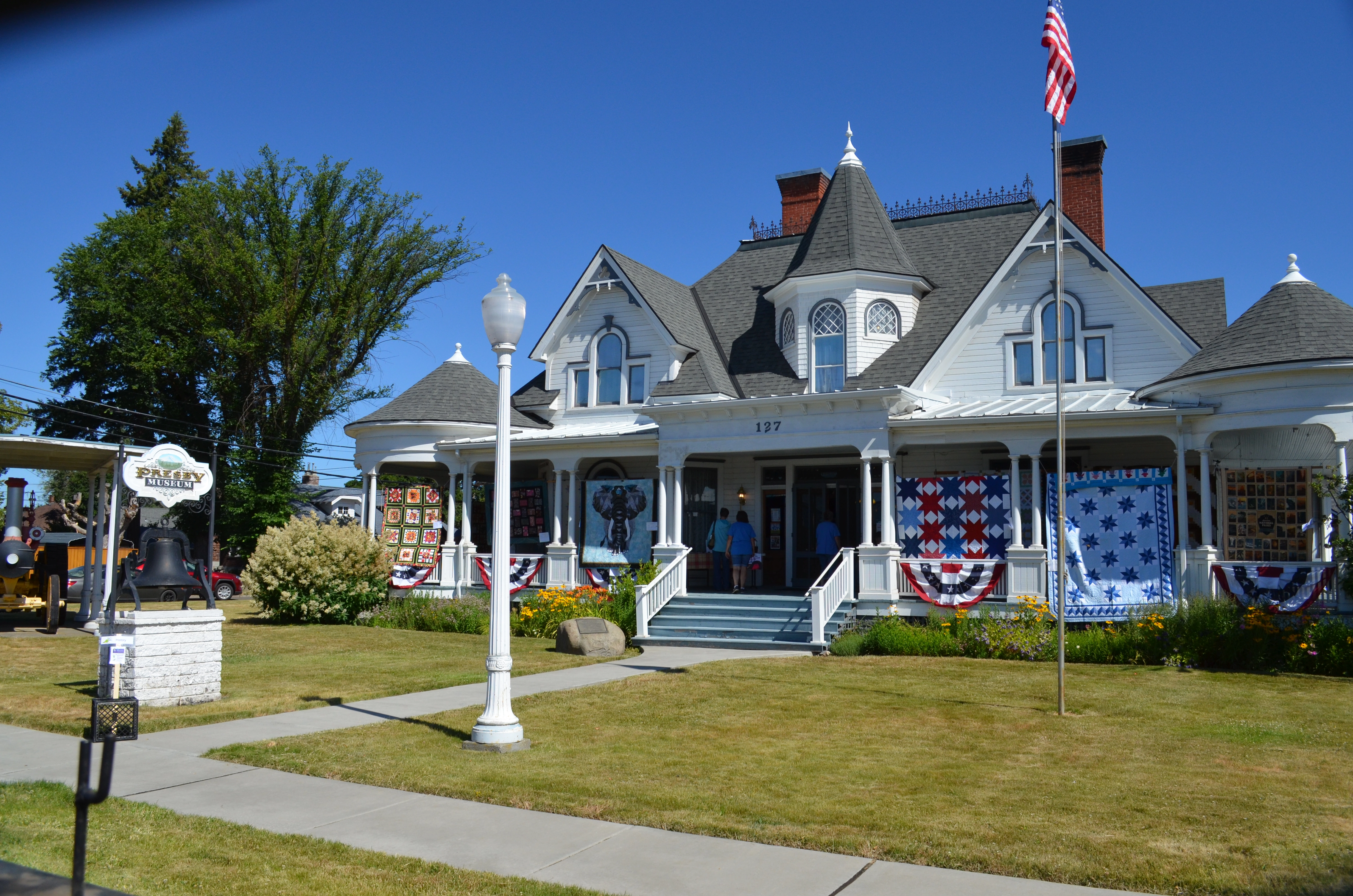 The Presby Museum with an array of quilts on display