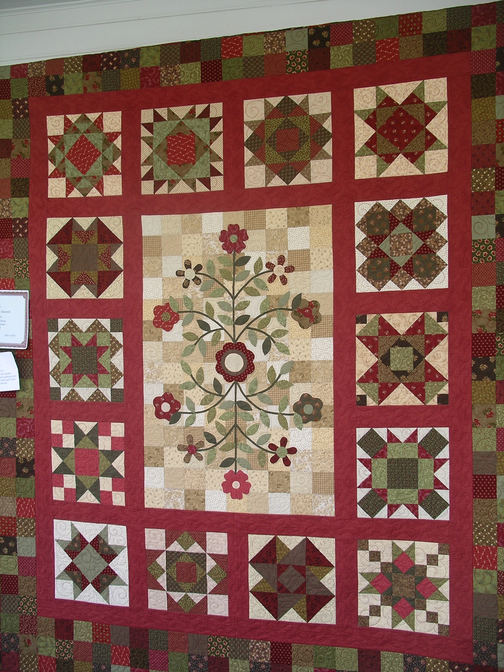 Quilt on display