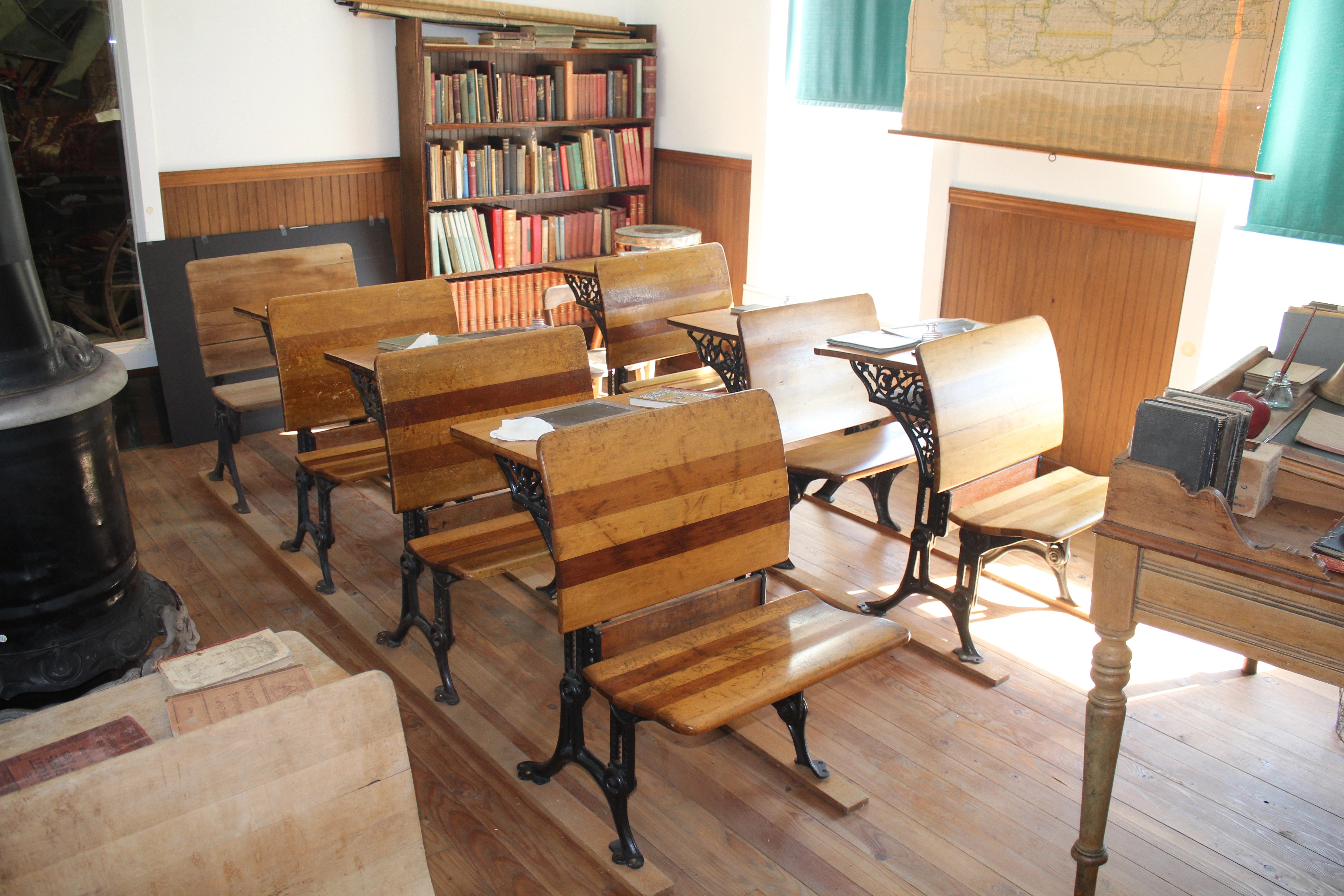 Chairs and desks from the Presby Schoolhouse